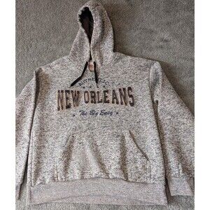 DIMCO Apparel Womens Hoodie New Orleans The Big Easy Pullover Size Large Gray